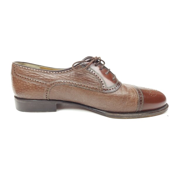 Johnston Murphy Domani Men\'s Size 10 M Dress Shoes Italy 6910 Cap Toe Brogue main image 6